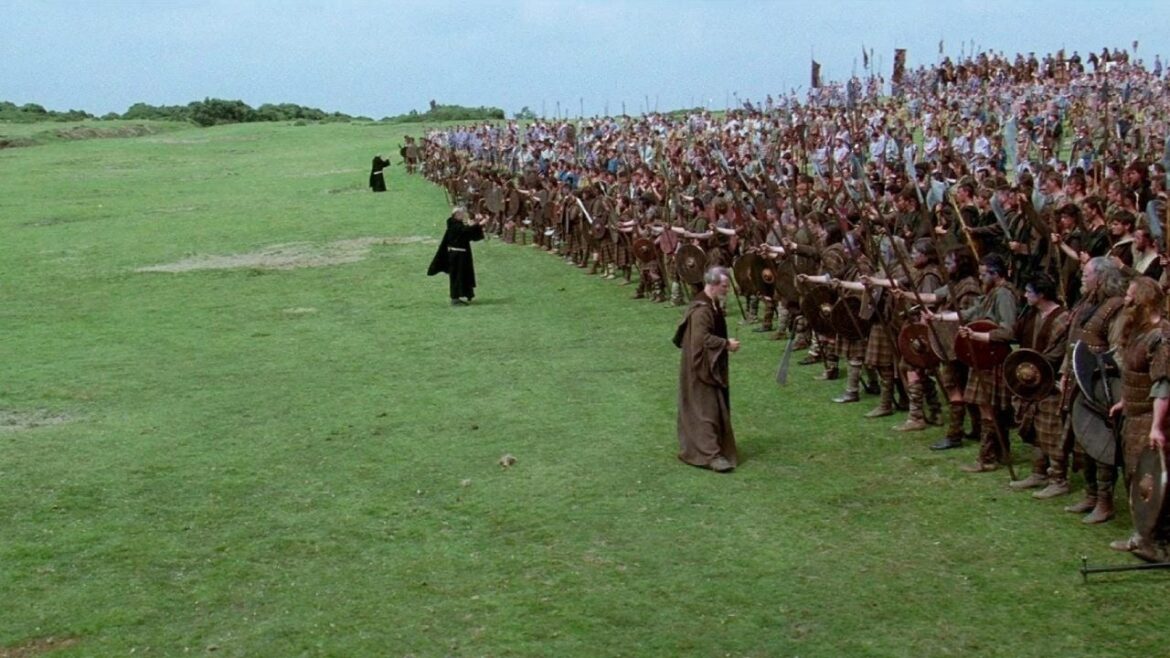 A batalha de Stirling em coração valente conquista gerações — Reviva a batalha de Stirling em Coração Valente, marcada por discursos épicos e cenas viscerais, dirigida por Mel Gibson.