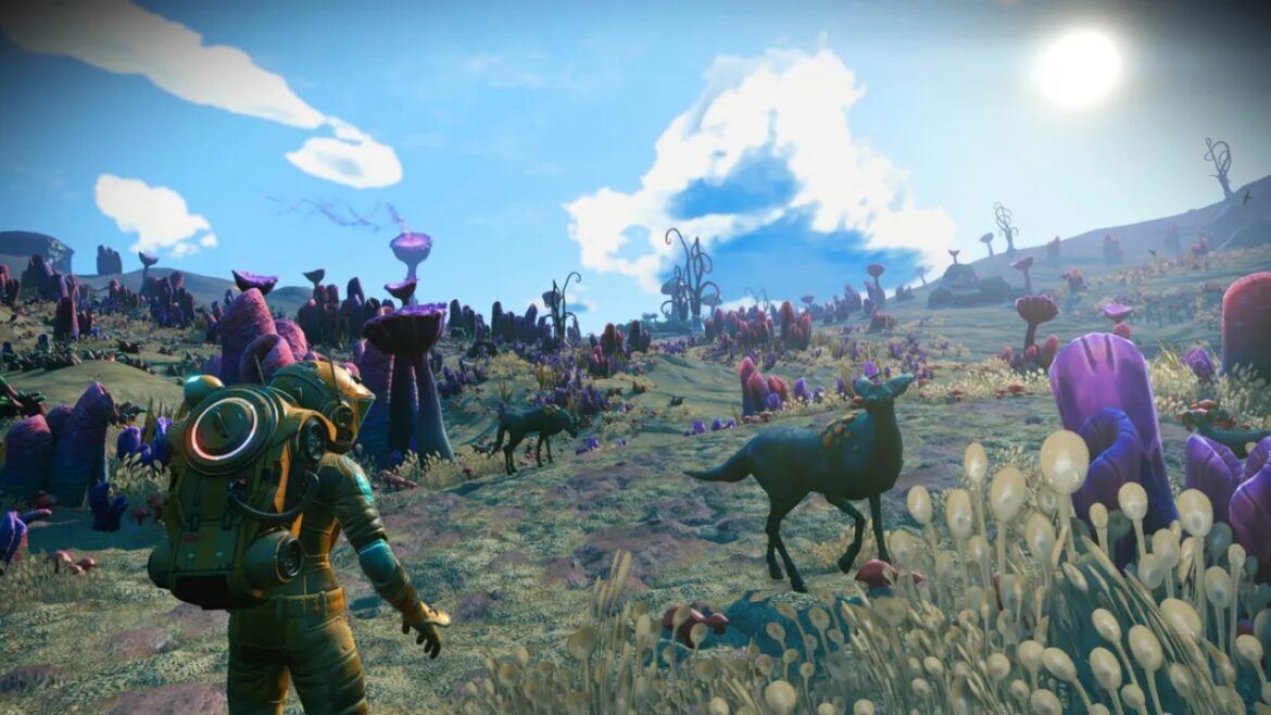 A emocionante despedida de um jogador em No Man’s Sky — Jogador enfrenta despedida em No Man's Sky após erro fatal em modo permadeath, com cenário alienígena como última visão.