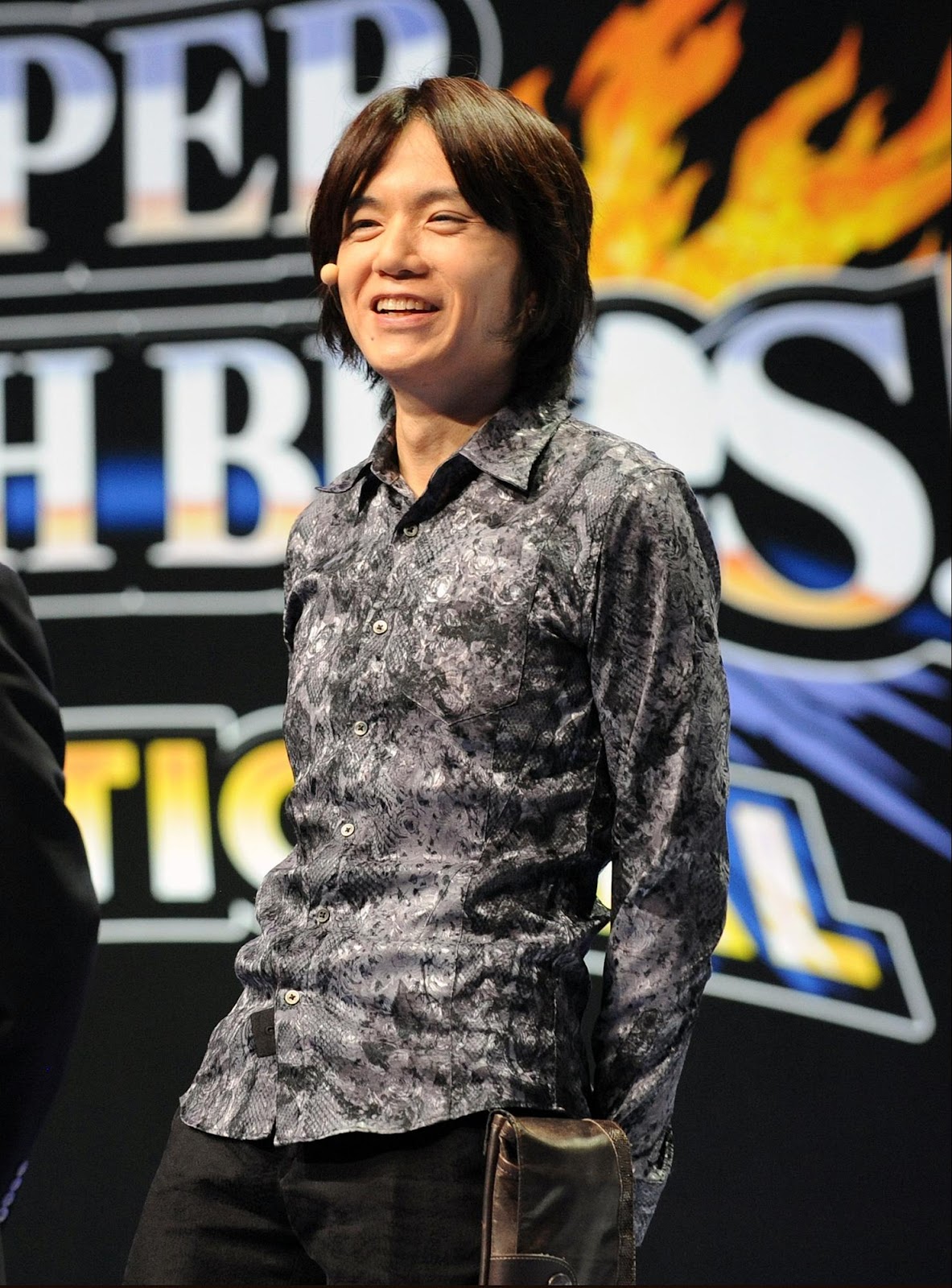 Masahiro Sakurai com longa trajetória na Nintendo. Foto: Bob Riha, Jr./Getty Images.