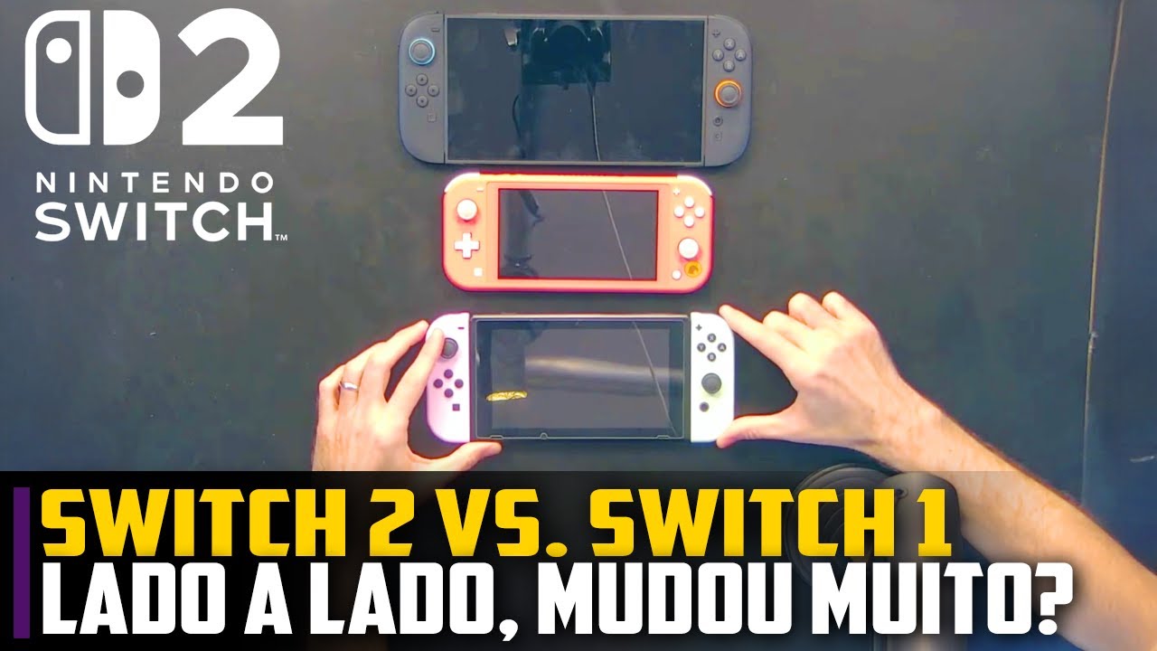 Comparação Switch 1 e 2 via canal Mario Sphera, YouTube