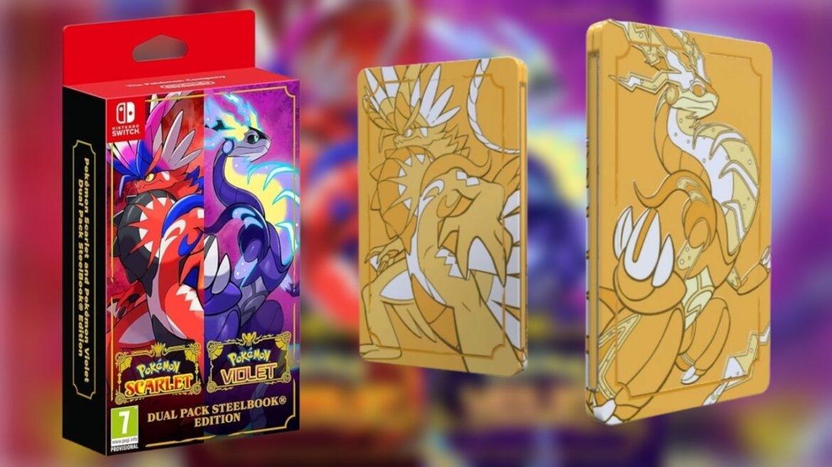 Pokémon Scarlet e Violet dual pack em estoque na my nintendo store — Adquira o dual pack com steelbook dos jogos Pokémon Scarlet e Violet por £99.99 na My Nintendo Store. Estoque limitado!