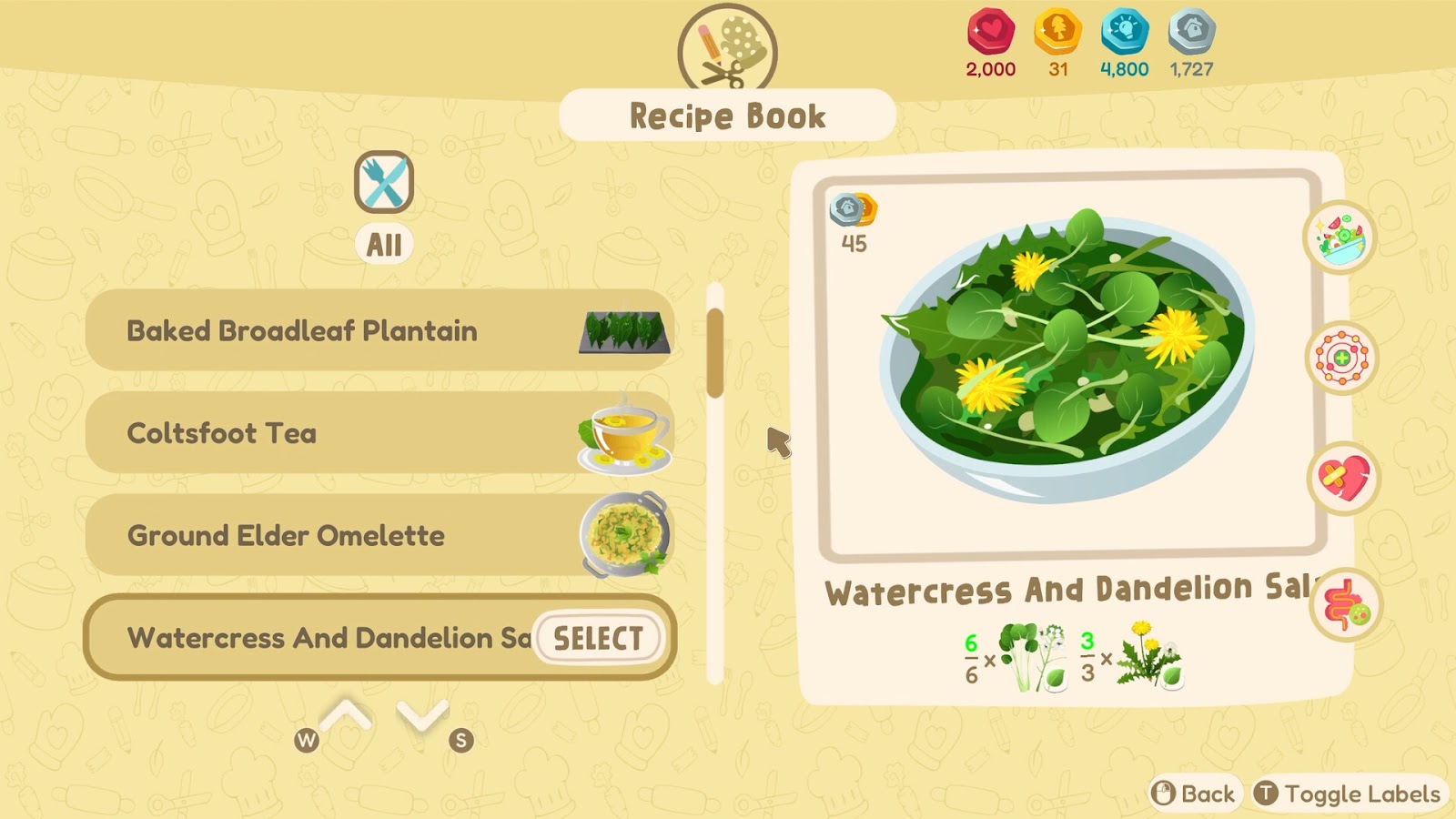 Out and About gameplay e coleta de plantas silvestres