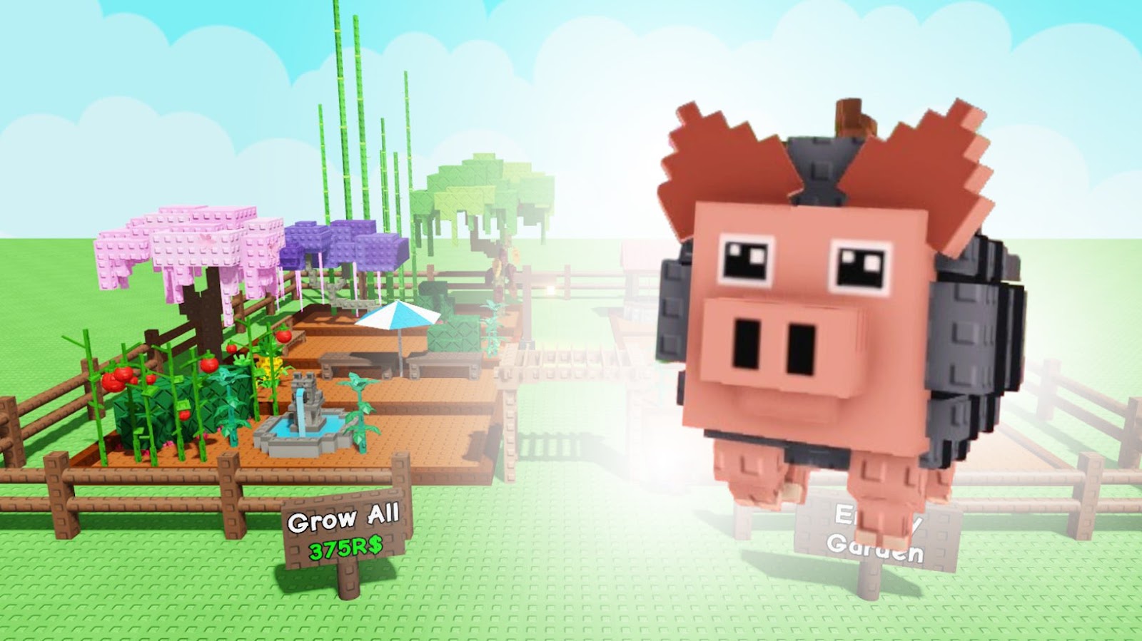 Imagem de Grow a Garden versus Steal a Brainrot, evento que movimentou o Roblox