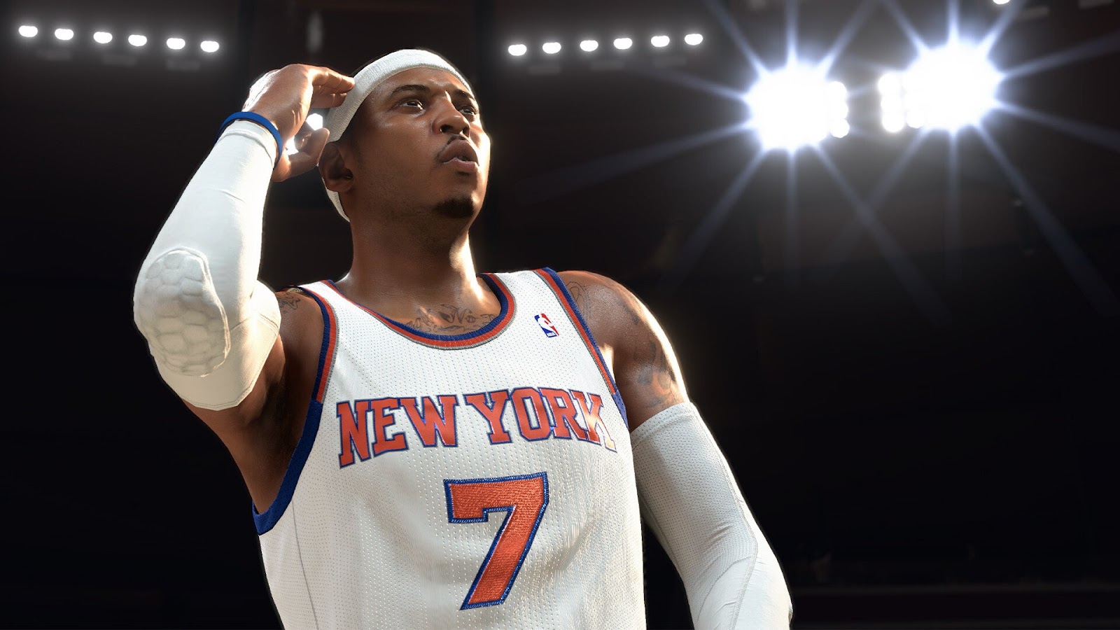 Cena de gameplay com gráficos realistas em NBA 2K26