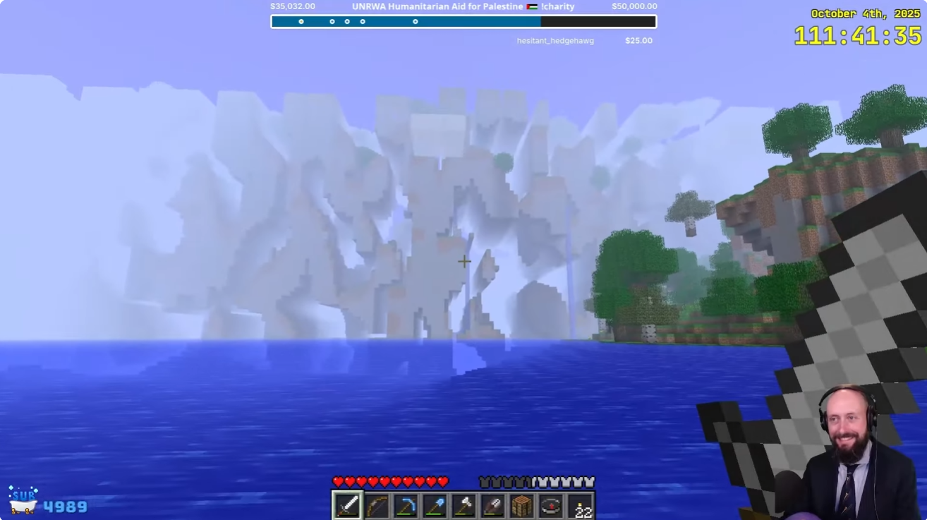 KurtJMac na chegada às Far Lands em Minecraft