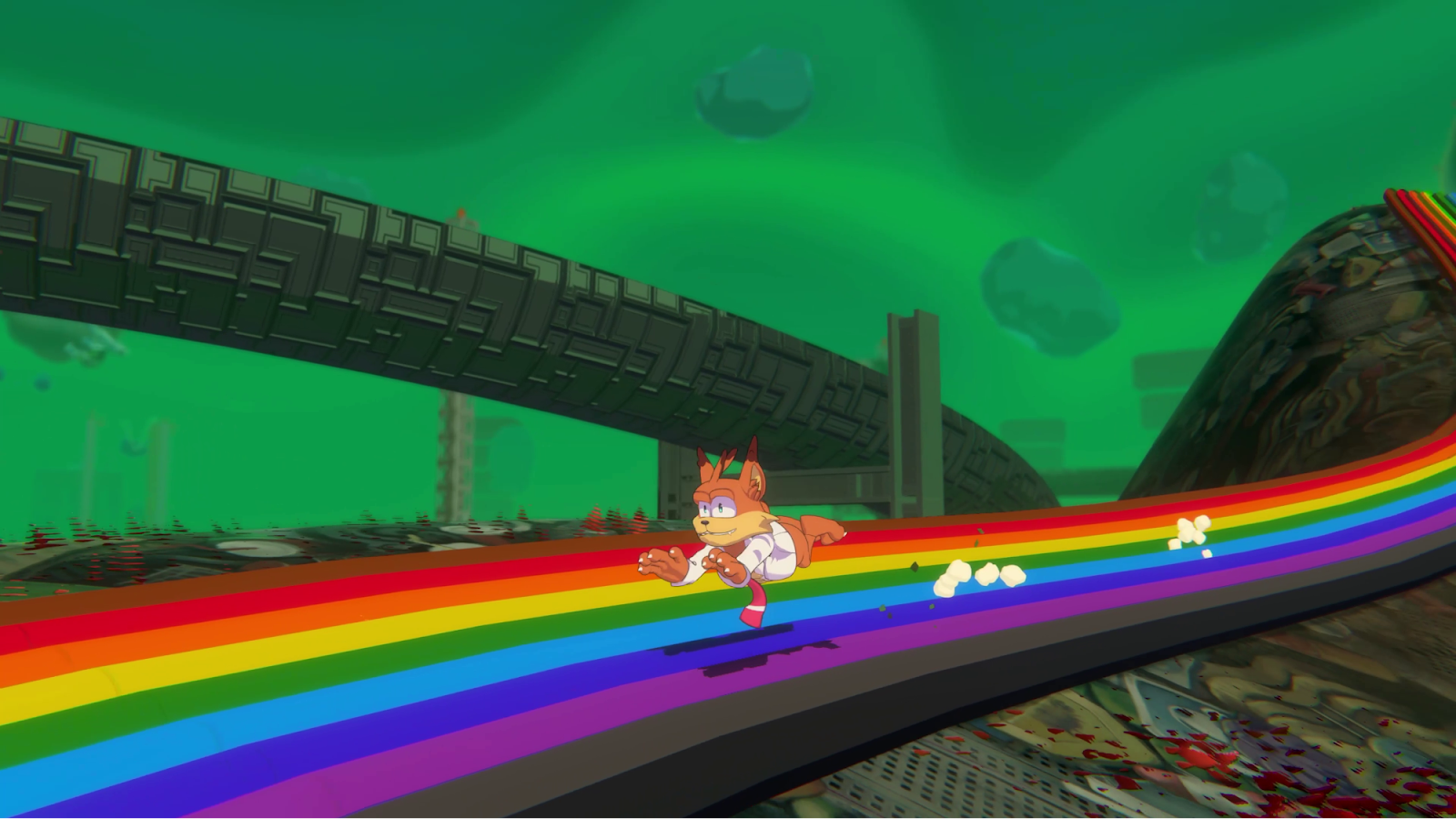 Screenshot Bubsy 4D personagem frustrado