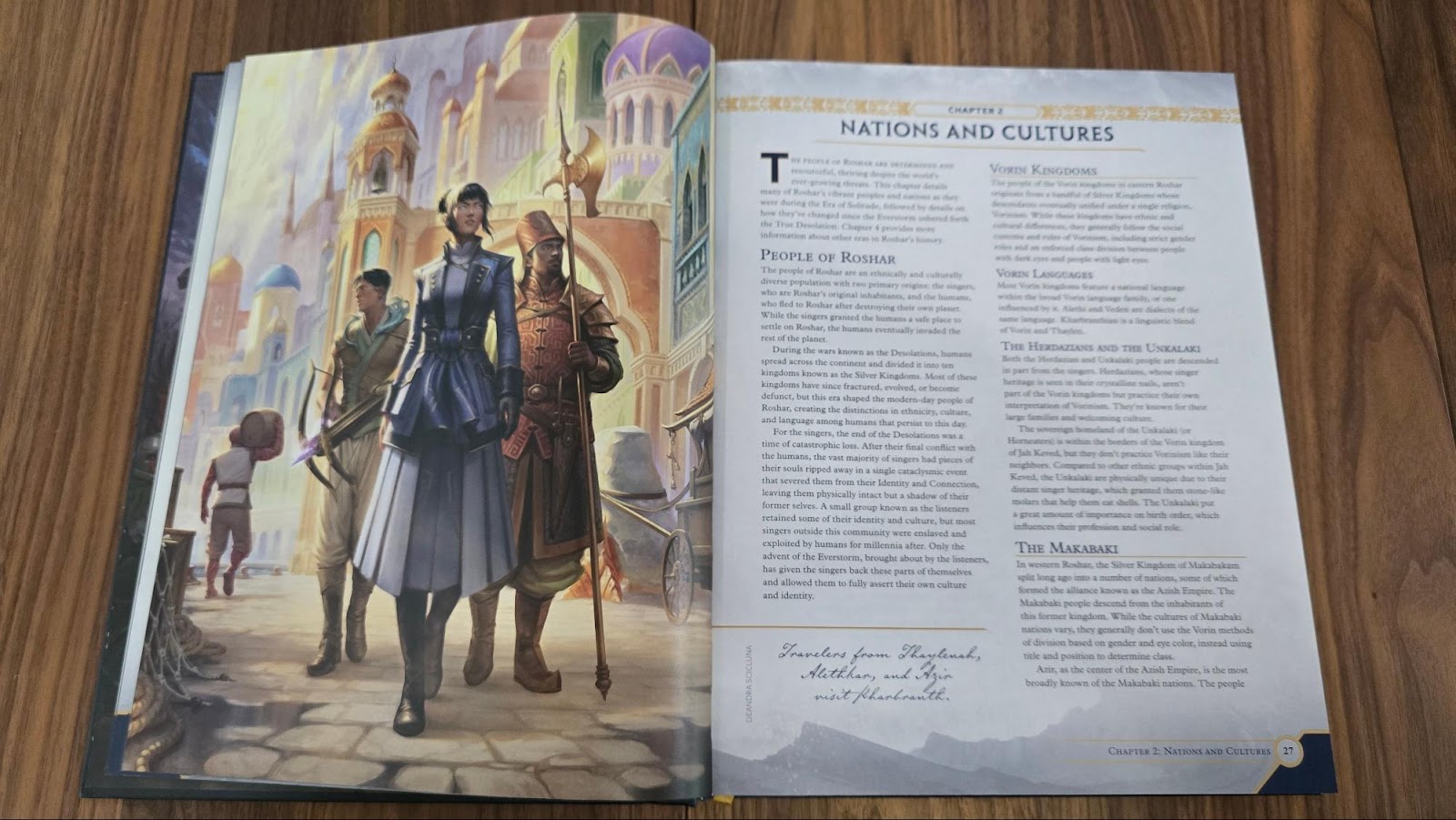 Ilustração de Roshar presente no livro de lore do Cosmere RPG