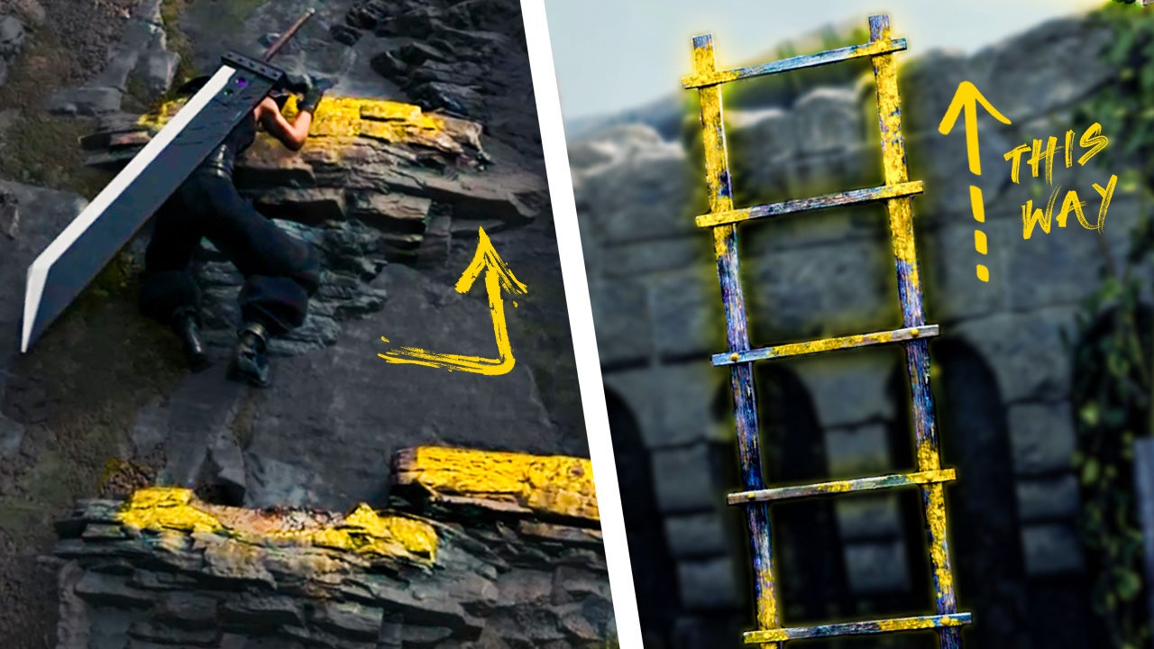 Final Fantasy 7 Rebirth - tinta amarela.