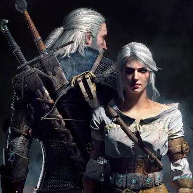Ciri e Geralt em The Witcher 3