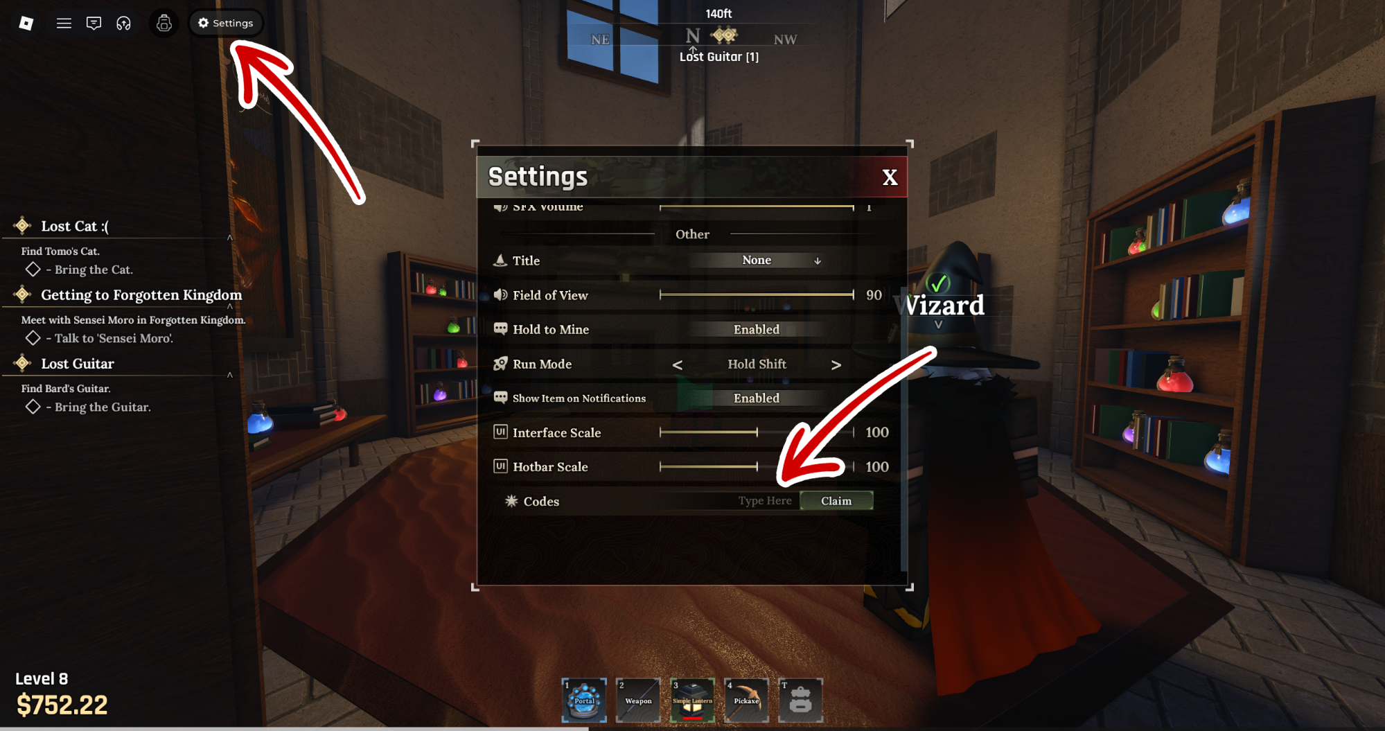 Como resgatar código em The Forge