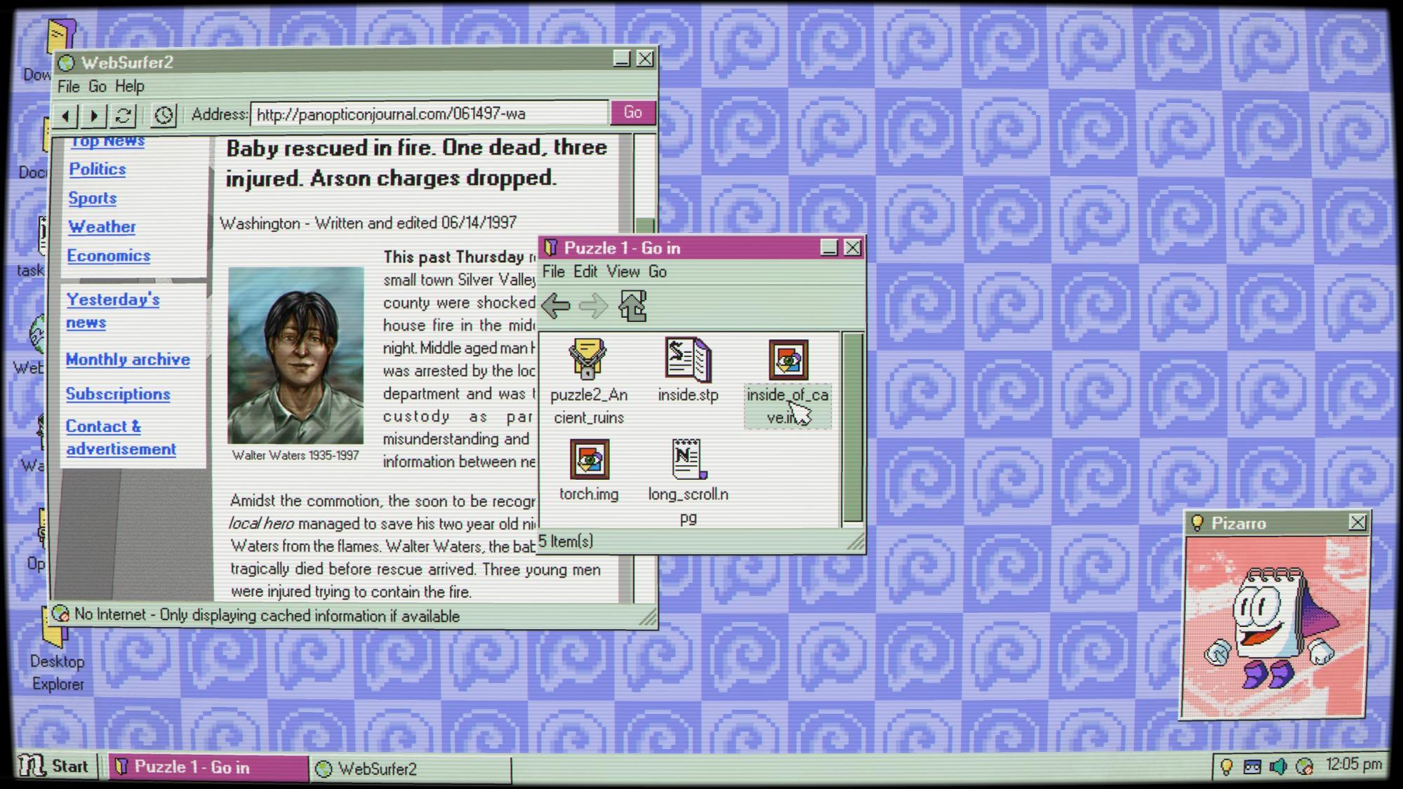 Interface retr&ocirc; em Desktop Explorer