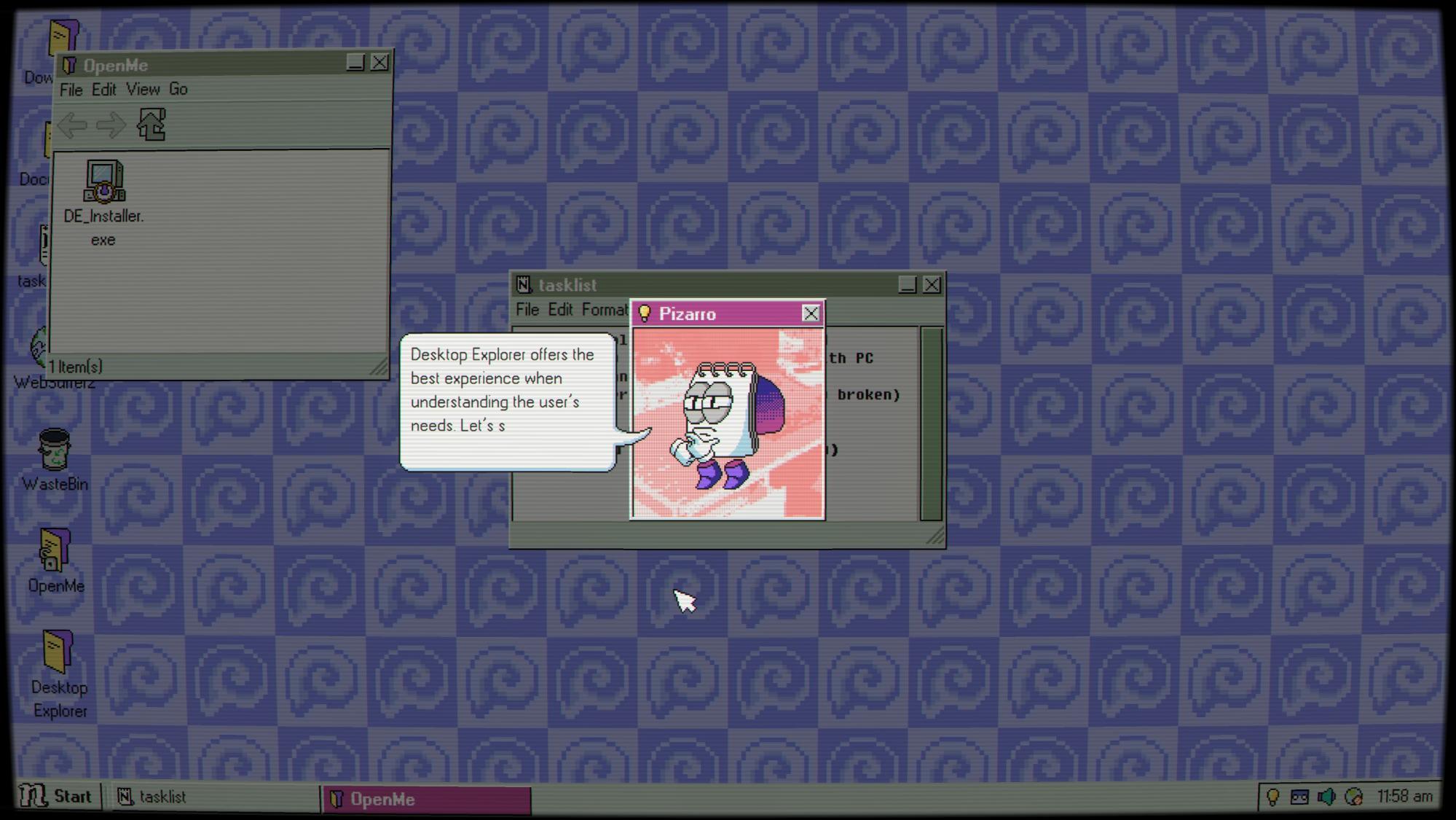 Ambiente nost&aacute;lgico e misterioso de Desktop Explorer